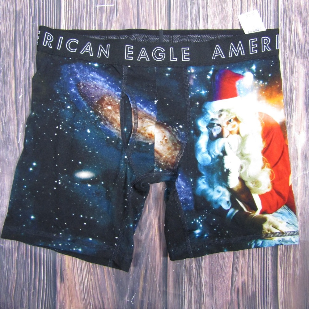 American Eagle NEW NWT Mens Small Boxer Briefs Santa Funny Gift